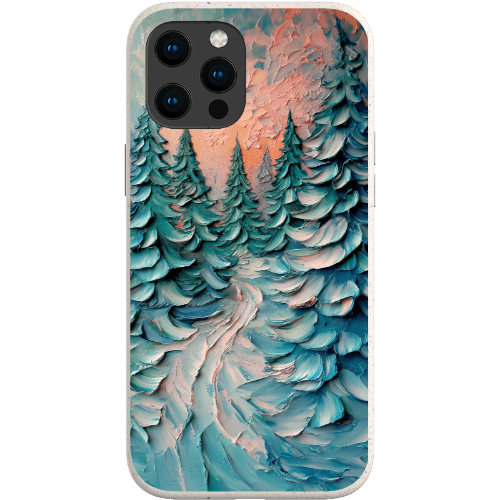 Stepping Green Phone Case Impasto Winter Forest Bio Case