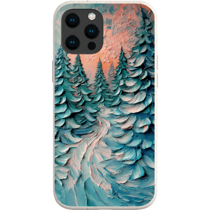 Stepping Green Phone Case Impasto Winter Forest Bio Case