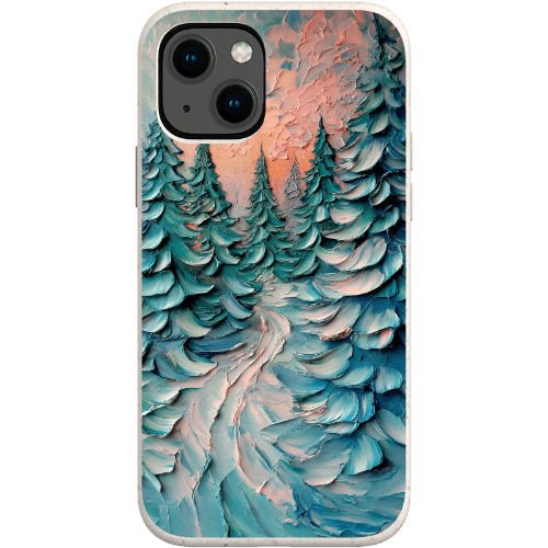 Stepping Green Phone Case Impasto Winter Forest Bio Case