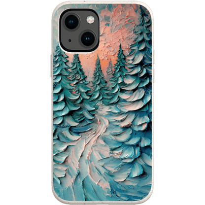 Stepping Green Phone Case Impasto Winter Forest Bio Case