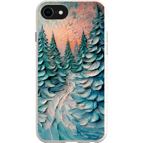 Stepping Green Phone Case Impasto Winter Forest Bio Case