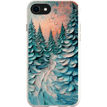 Stepping Green Phone Case Impasto Winter Forest Bio Case
