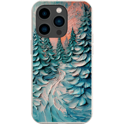Stepping Green Phone Case Impasto Winter Forest Bio Case