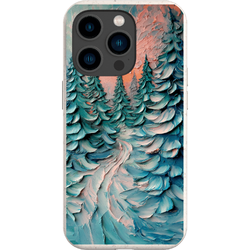 Stepping Green Phone Case Impasto Winter Forest Bio Case