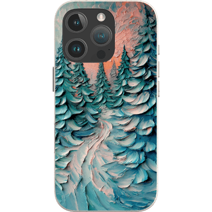 Stepping Green Phone Case Impasto Winter Forest Bio Case
