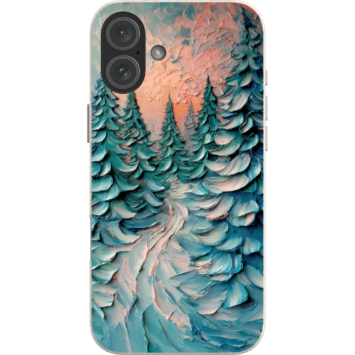 Stepping Green Phone Case Impasto Winter Forest Bio Case