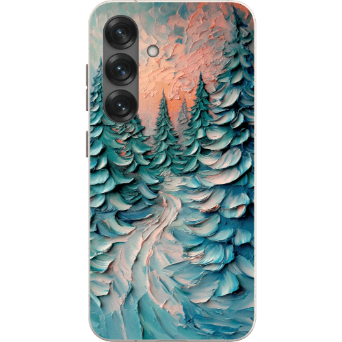 Stepping Green Phone Case Impasto Winter Forest Bio Case