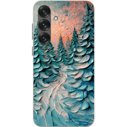 Stepping Green Phone Case Impasto Winter Forest Bio Case