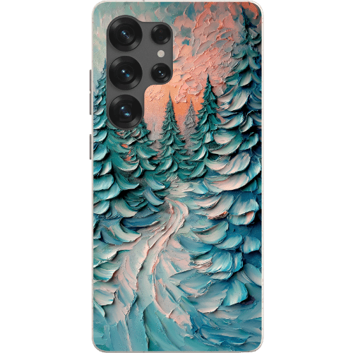 Stepping Green Phone Case Impasto Winter Forest Bio Case