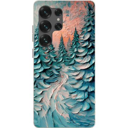 Stepping Green Phone Case Impasto Winter Forest Bio Case