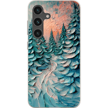 Stepping Green Phone Case Impasto Winter Forest Bio Case
