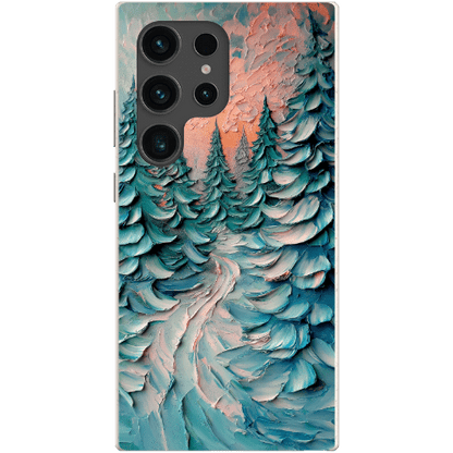 Stepping Green Phone Case Impasto Winter Forest Bio Case
