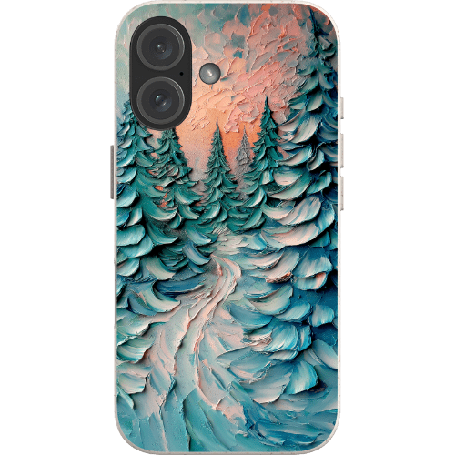 Stepping Green Phone Case Impasto Winter Forest Bio Case