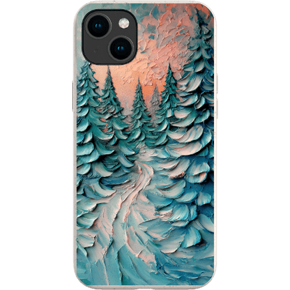 Stepping Green Phone Case Impasto Winter Forest Bio Case