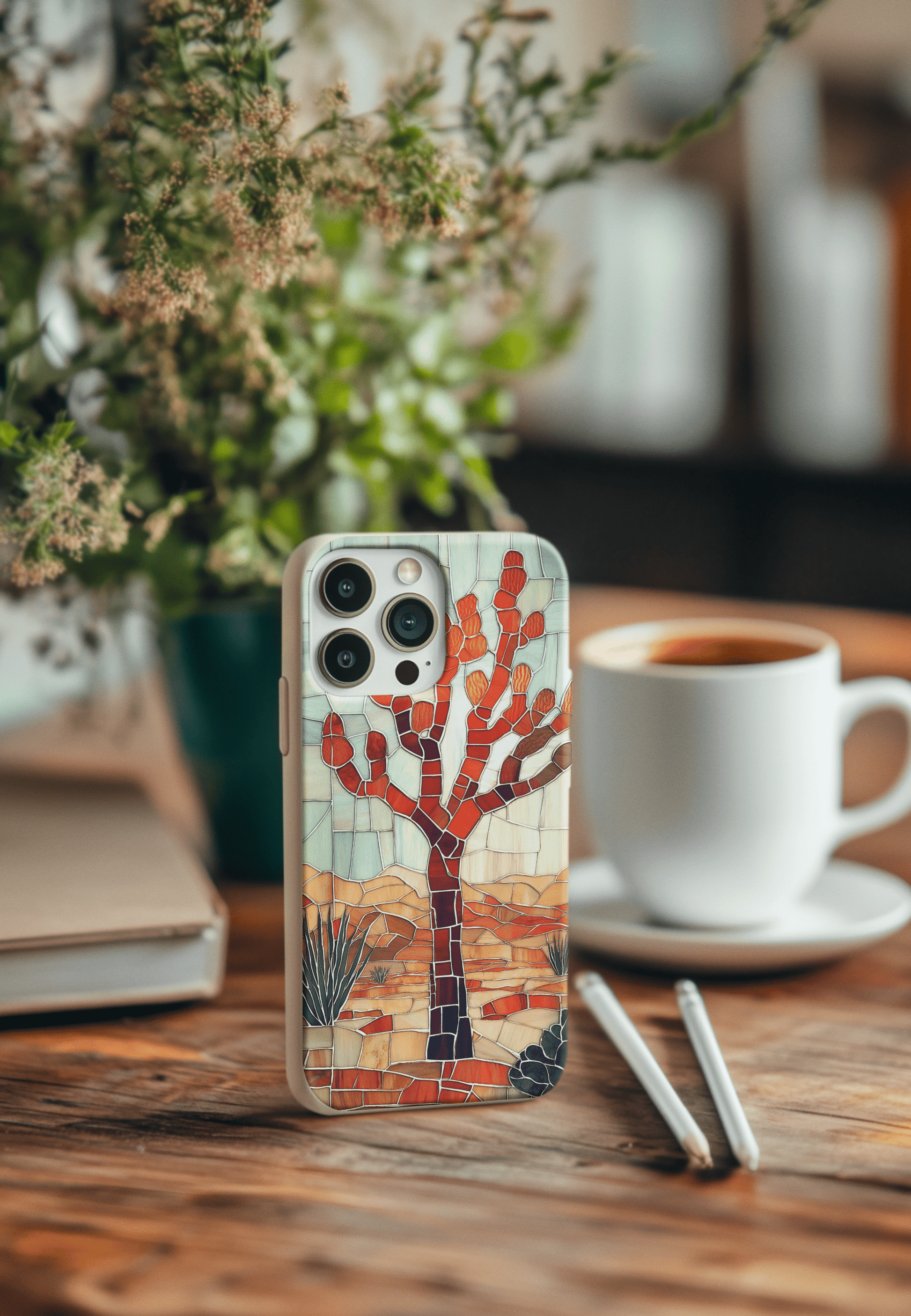Stepping Green Phone Case Joshua Tree Stained Glass Bio Case