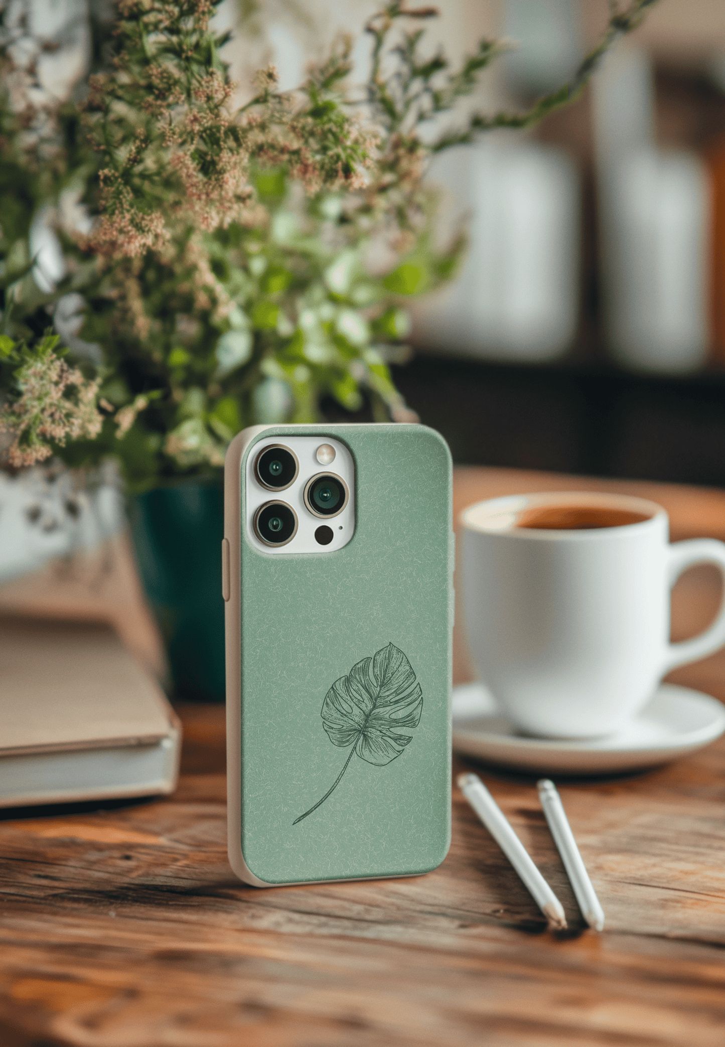 Stepping Green Phone Case Monstera Leaf Bio Case