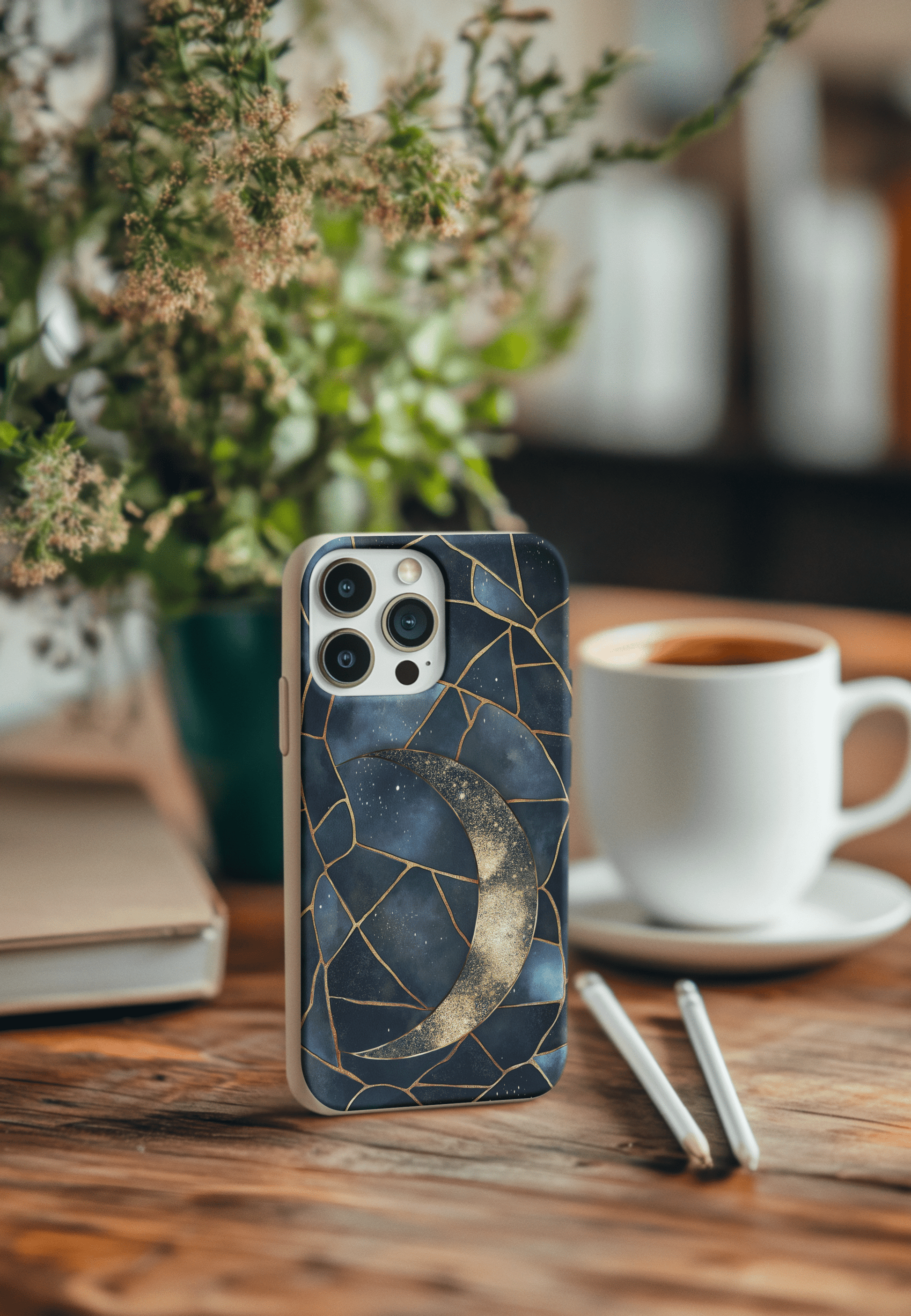 Stepping Green Phone Case Moon and Stars 3 Bio Case