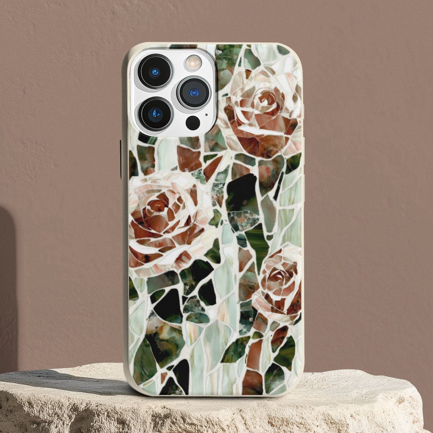 Stepping Green Phone Case Mosaic Rose Bio Case