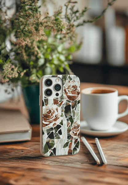 Stepping Green Phone Case Mosaic Rose Bio Case