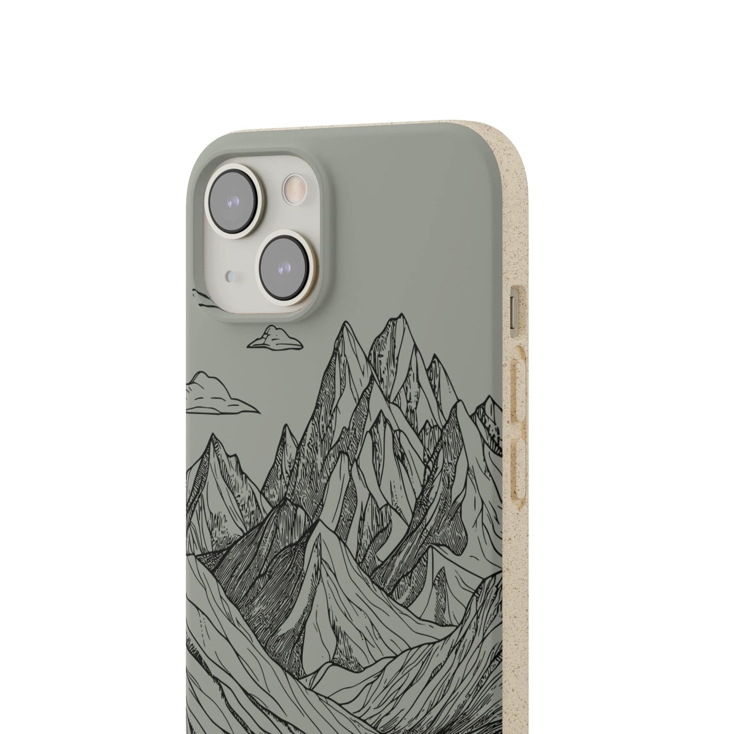 Stepping Green Phone Case Mountain Line Art Bio Case