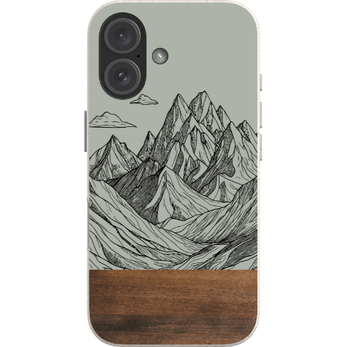 Stepping Green Phone Case Mountain Line Art Bio Case