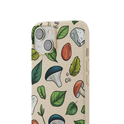 Stepping Green Phone Case Mushrooms and Leaves 2 Bio Case