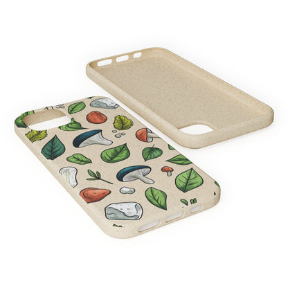 Stepping Green Phone Case Mushrooms and Leaves 2 Bio Case