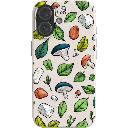 Stepping Green Phone Case Mushrooms and Leaves 2 Bio Case