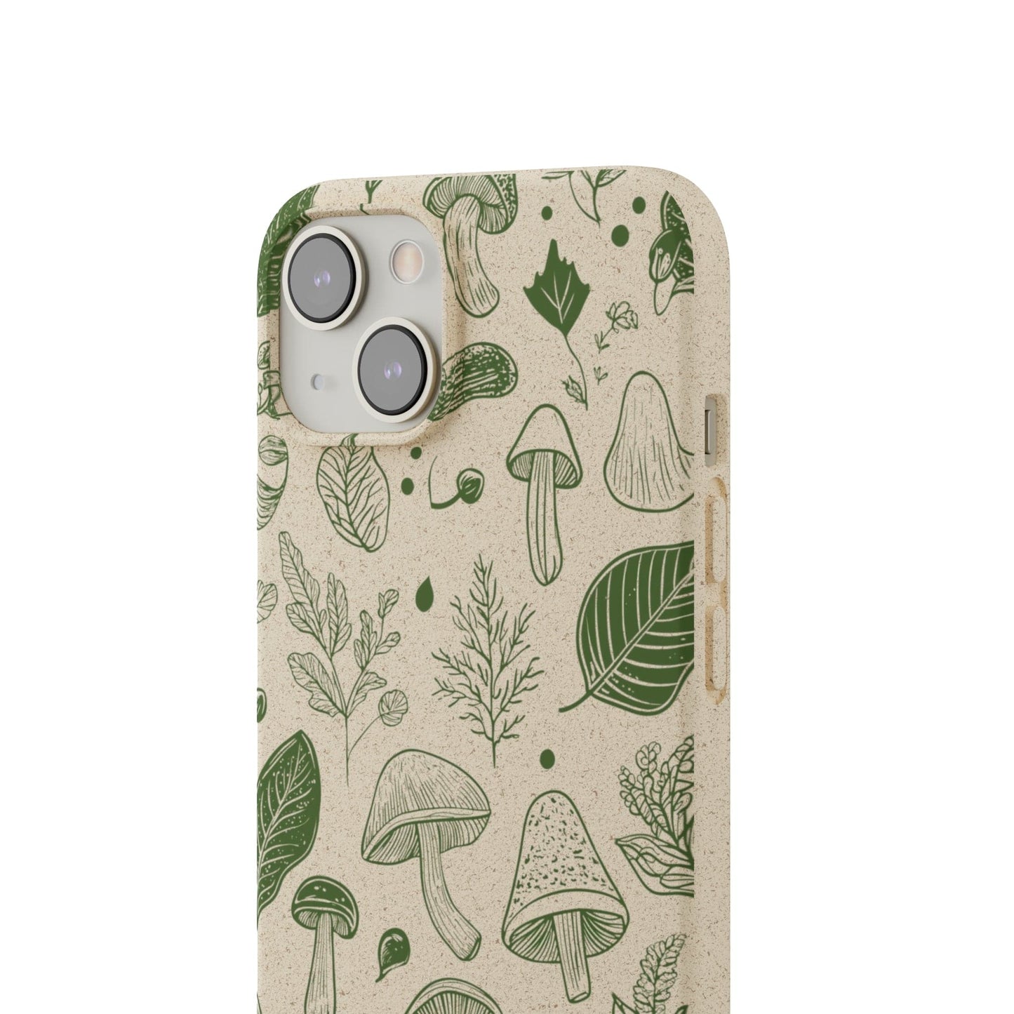 Stepping Green Phone Case Mushrooms and Leaves 3 Bio Case