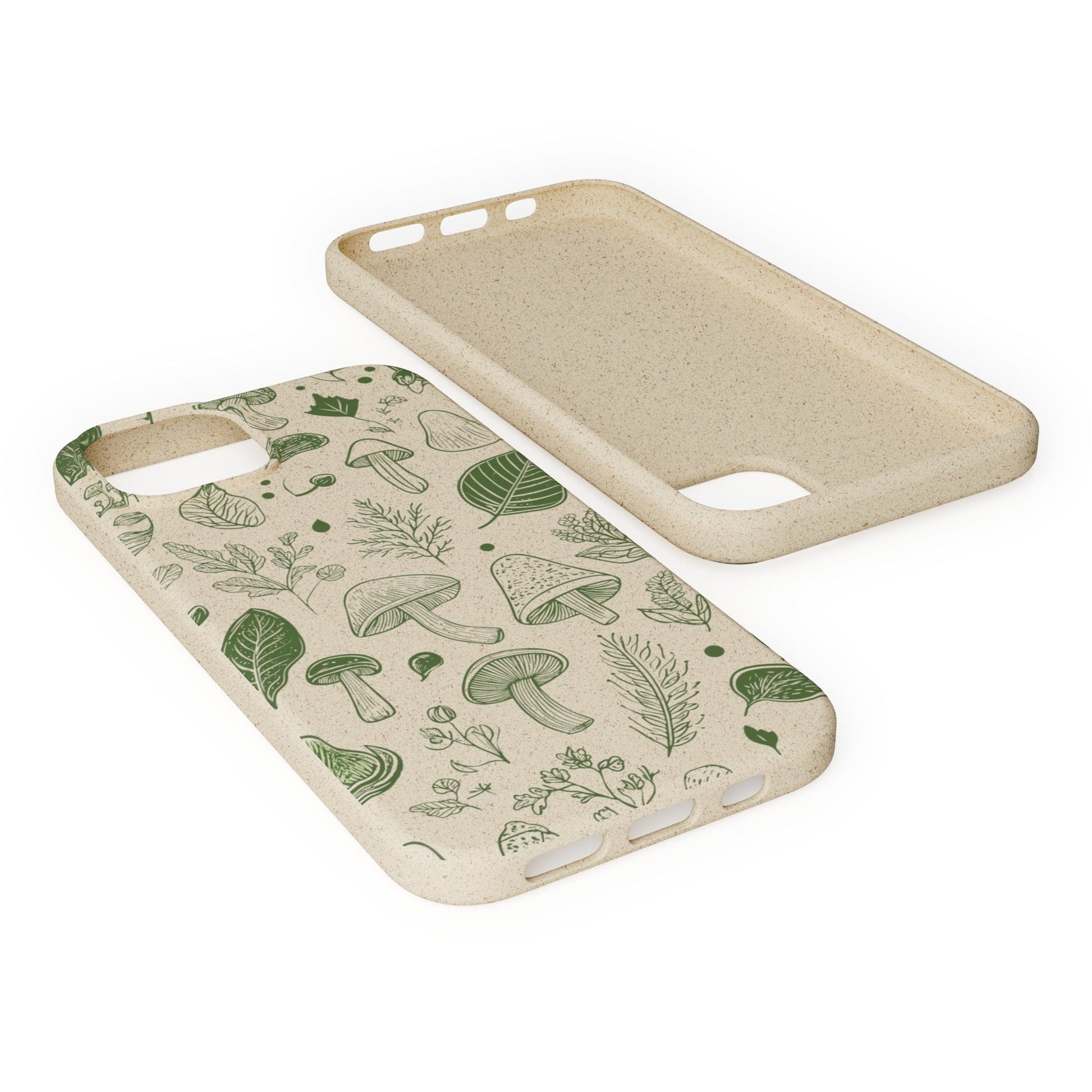 Stepping Green Phone Case Mushrooms and Leaves 3 Bio Case
