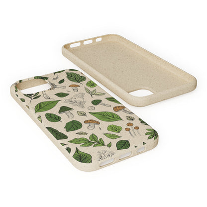 Stepping Green Phone Case Mushrooms and Leaves Bio Case