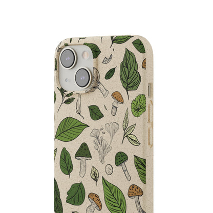 Stepping Green Phone Case Mushrooms and Leaves Bio Case