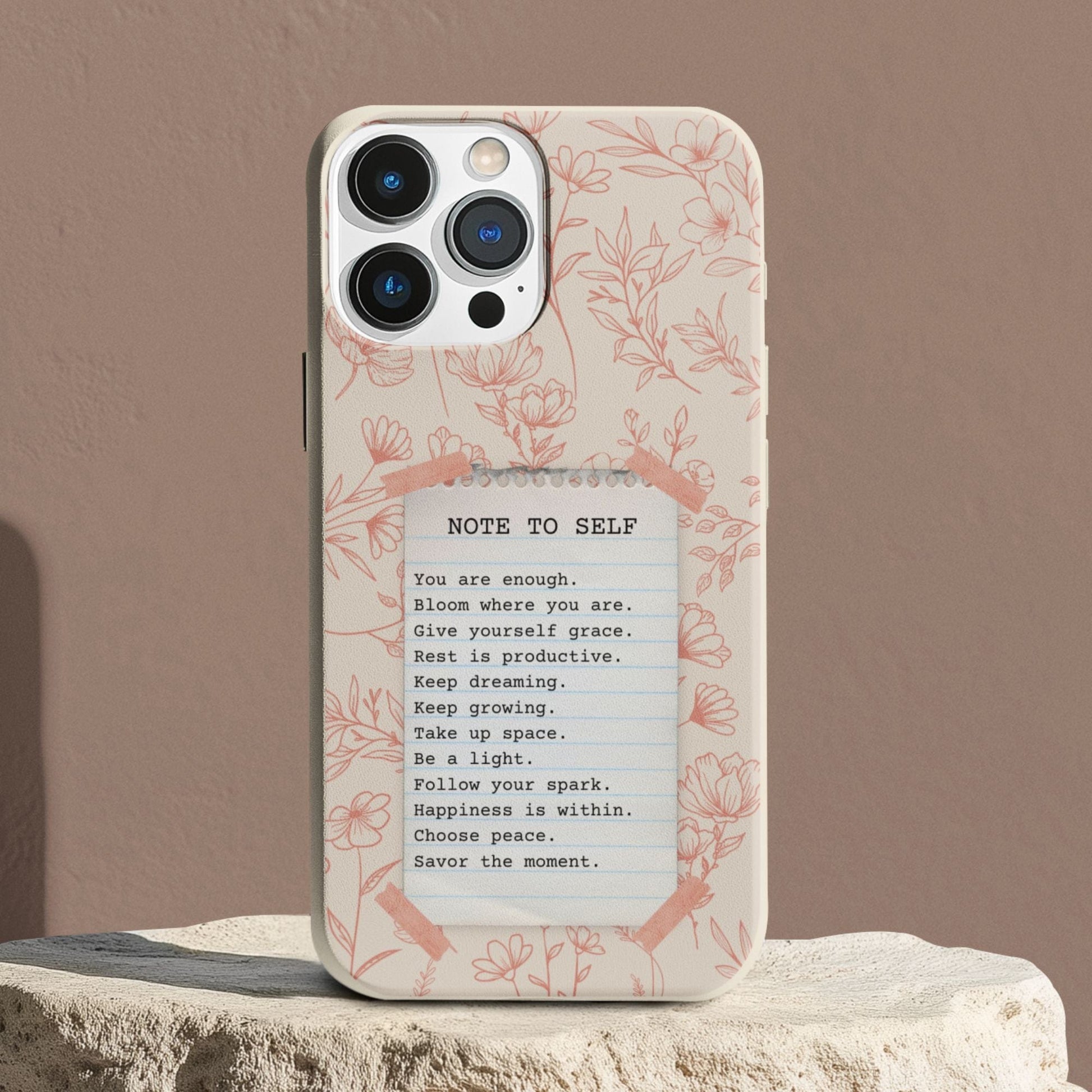 Stepping Green Phone Case Note to Self 1 Bio Case