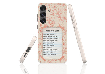 Stepping Green Phone Case Note to Self 1 Bio Case