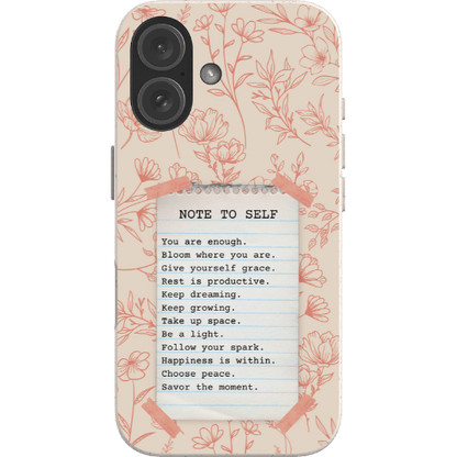 Stepping Green Phone Case Note to Self 1 Bio Case