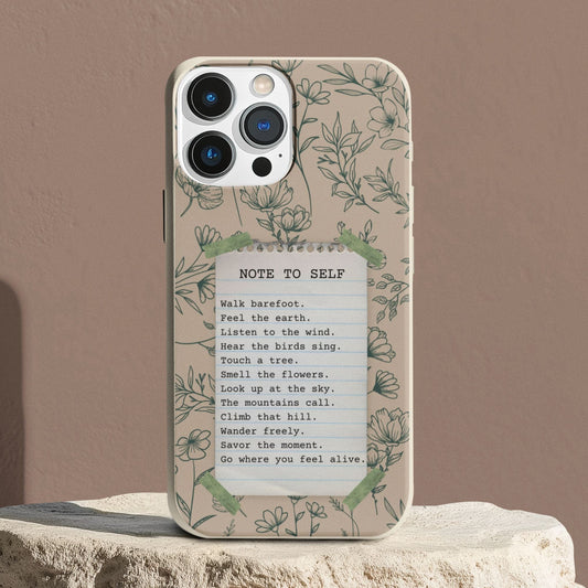 Stepping Green Phone Case Note to Self 2 Bio Case
