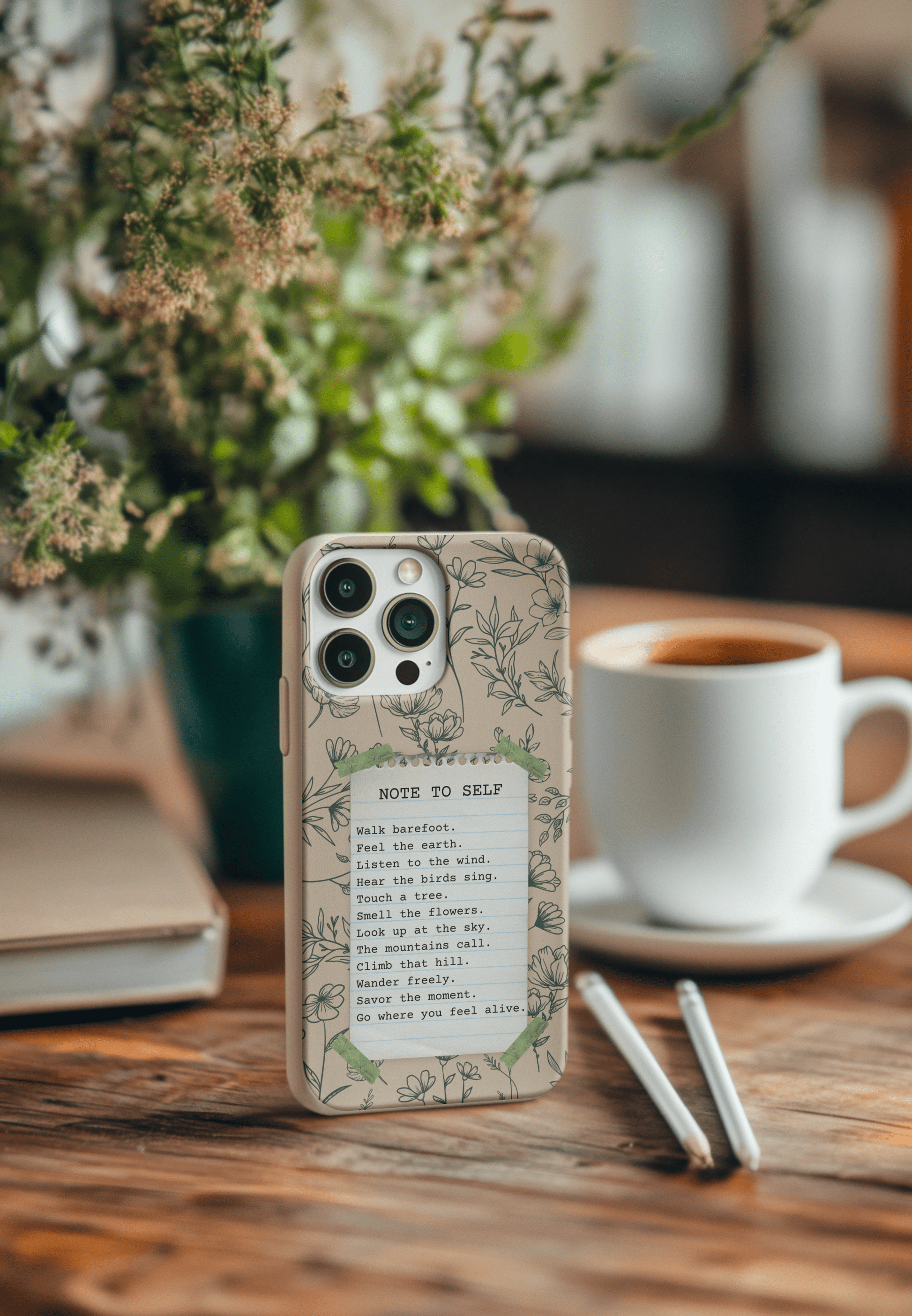 Stepping Green Phone Case Note to Self 2 Bio Case