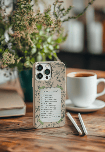 Stepping Green Phone Case Note to Self 2 Bio Case