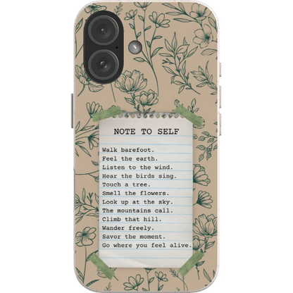 Stepping Green Phone Case Note to Self 2 Bio Case