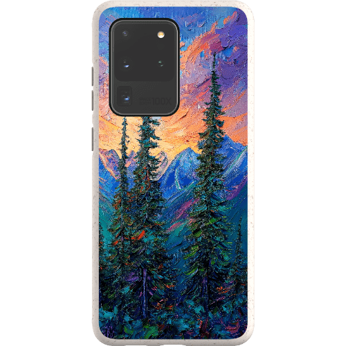 Stepping Green Phone Case Painted Mountain Sunset Bio Case
