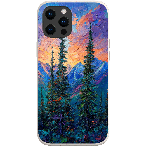 Stepping Green Phone Case Painted Mountain Sunset Bio Case