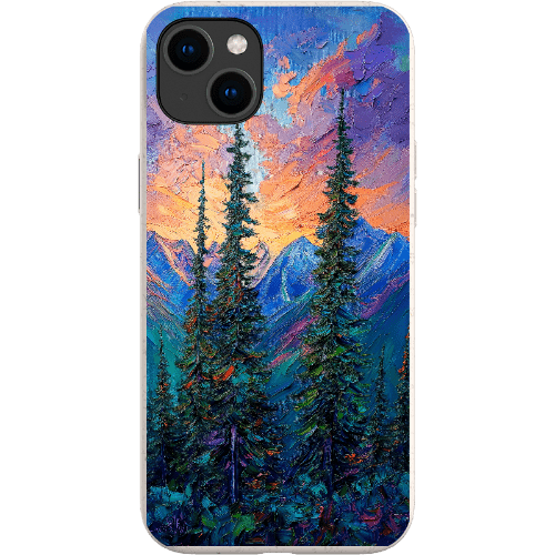 Stepping Green Phone Case Painted Mountain Sunset Bio Case