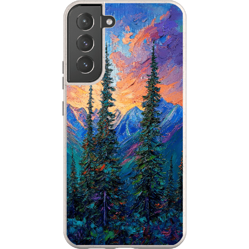 Stepping Green Phone Case Painted Mountain Sunset Bio Case