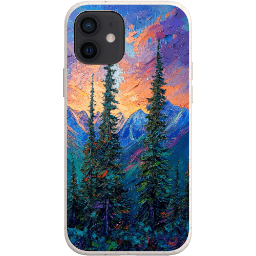 Stepping Green Phone Case Painted Mountain Sunset Bio Case