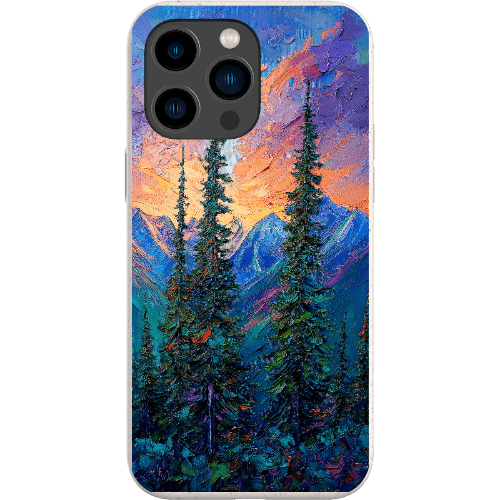 Stepping Green Phone Case Painted Mountain Sunset Bio Case
