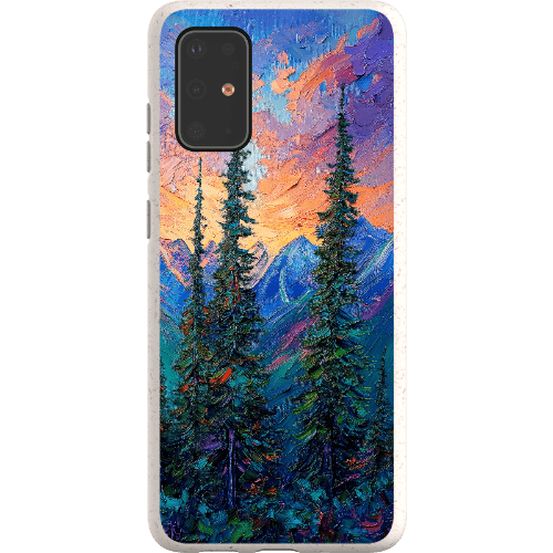 Stepping Green Phone Case Painted Mountain Sunset Bio Case
