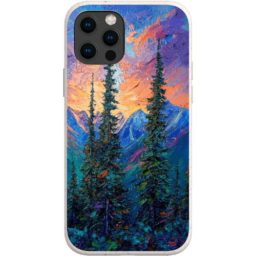 Stepping Green Phone Case Painted Mountain Sunset Bio Case