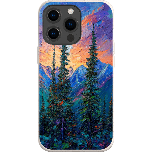 Stepping Green Phone Case Painted Mountain Sunset Bio Case