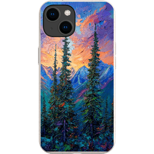Stepping Green Phone Case Painted Mountain Sunset Bio Case
