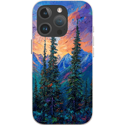 Stepping Green Phone Case Painted Mountain Sunset Bio Case